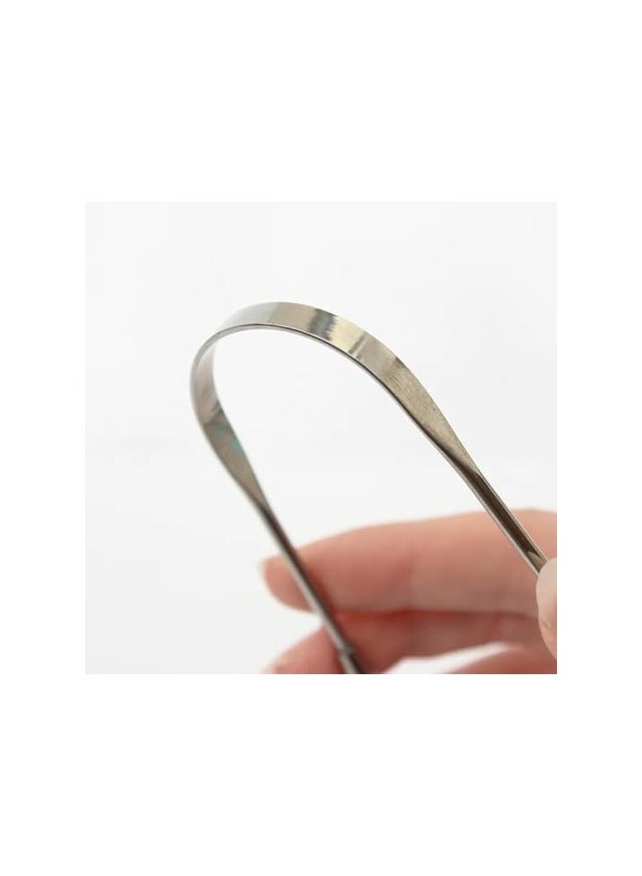 Premium 100% Stainless Steel Tongue Scraper – Bad Breath Treatment for Adults & Kids – Medical Grade Tongue Scrapers for Oral Care – Easy to Use Tongue Cleaner for Hygiene - Image 3